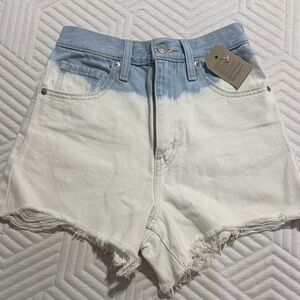 Levi Stylish Blue and White Women's Denim Shorts
High wasted mom shorts